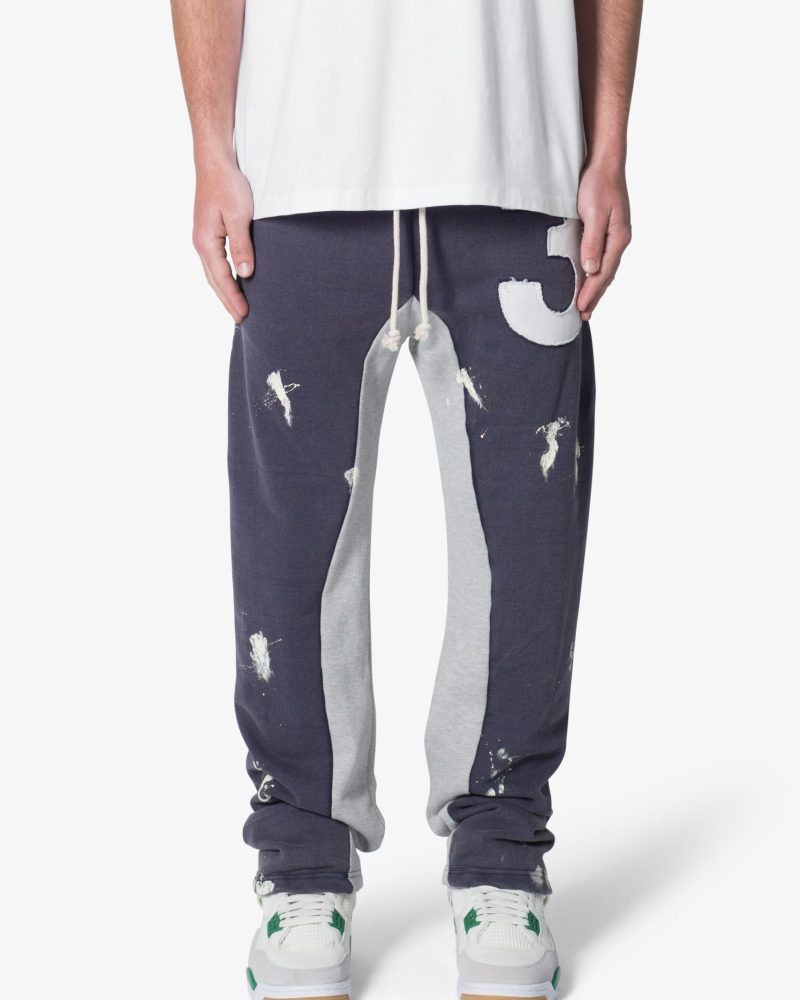 3 Patch Contrast Sweatpants - Blue