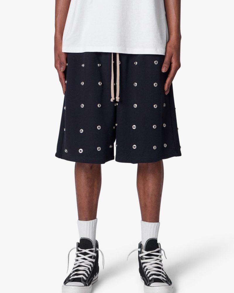 All Over Button Shorts - Black