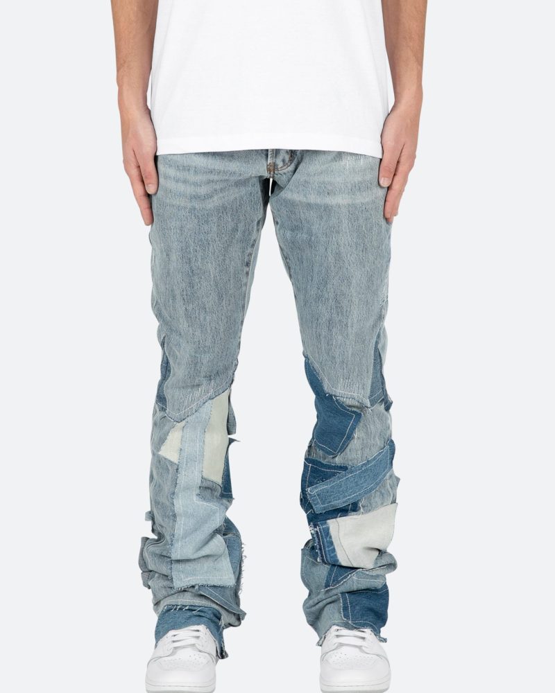 B424 Patch Flare Denim - Blue
