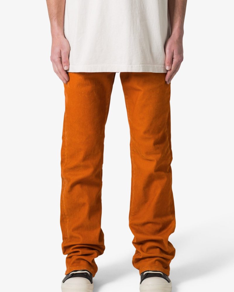 B577 Suede Western Flare Denim - Rust