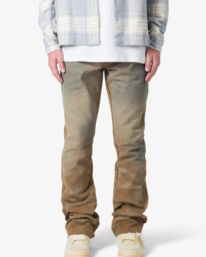 B643 Flare Burnt Denim - Black/Brown