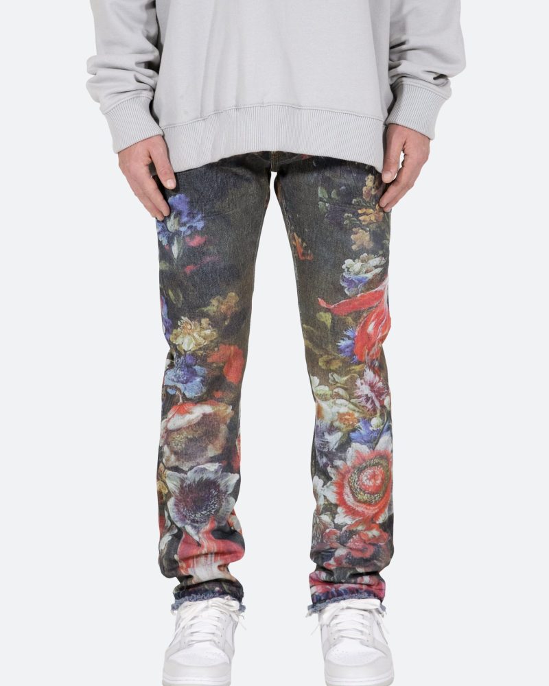 D406 Wreath Straight Denim - Multi