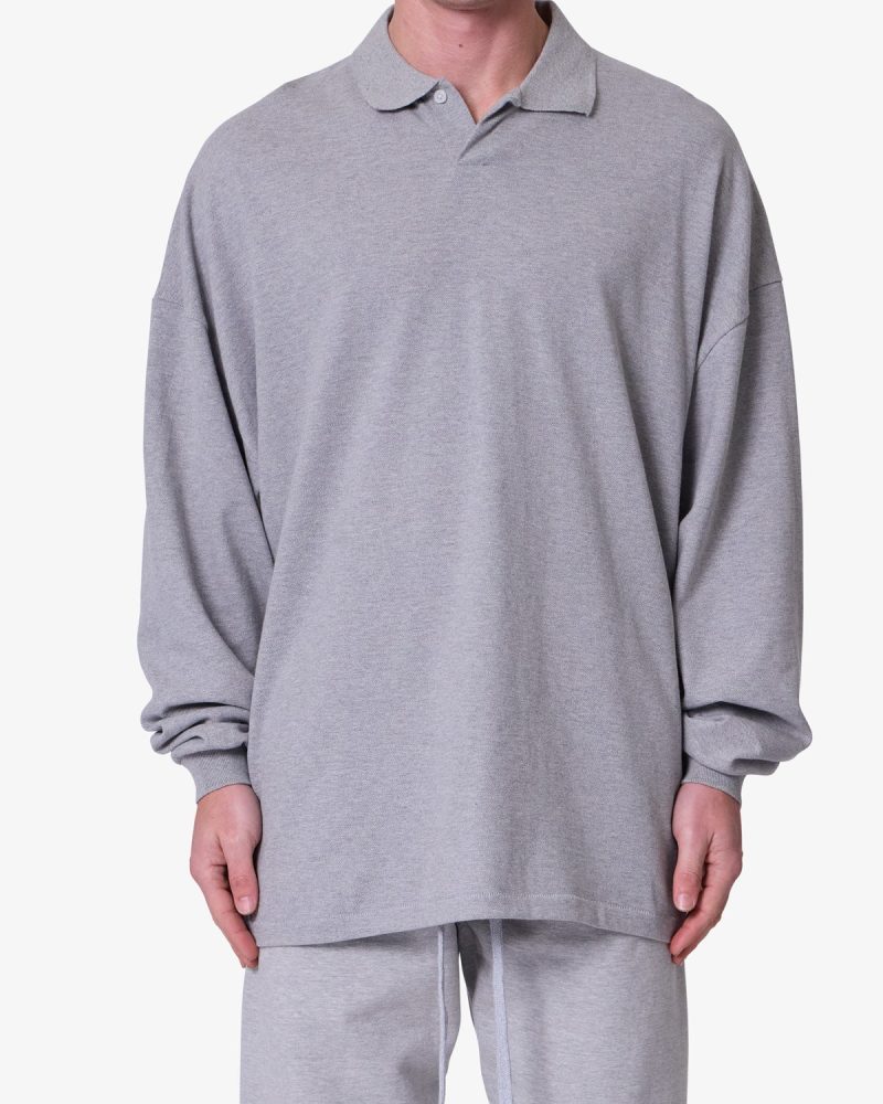 Every Day L/S Polo - Marled Grey