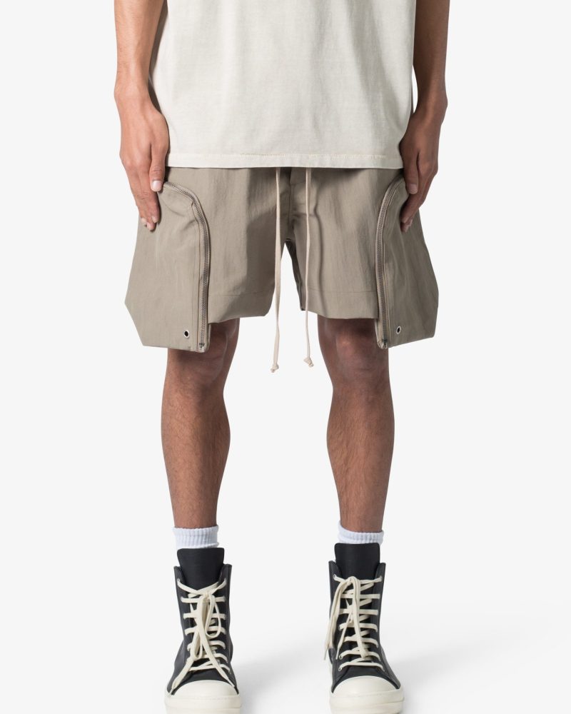 Front Pocket Geo Shorts - Olive