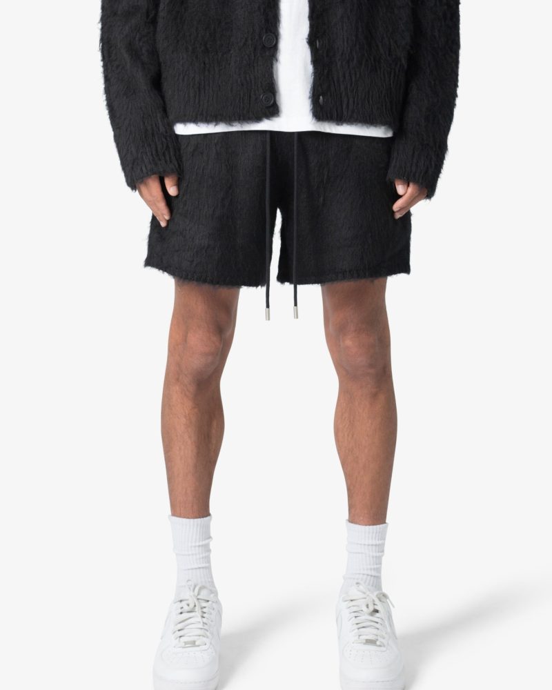 Fuzzy Sweatshorts - Black