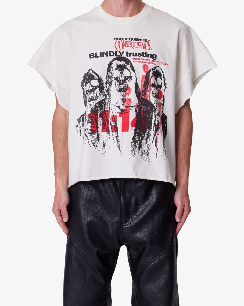 Grim Cutoff Tee - Off White