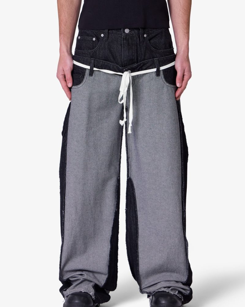 Inside Out Slip off Denim - Washed Black