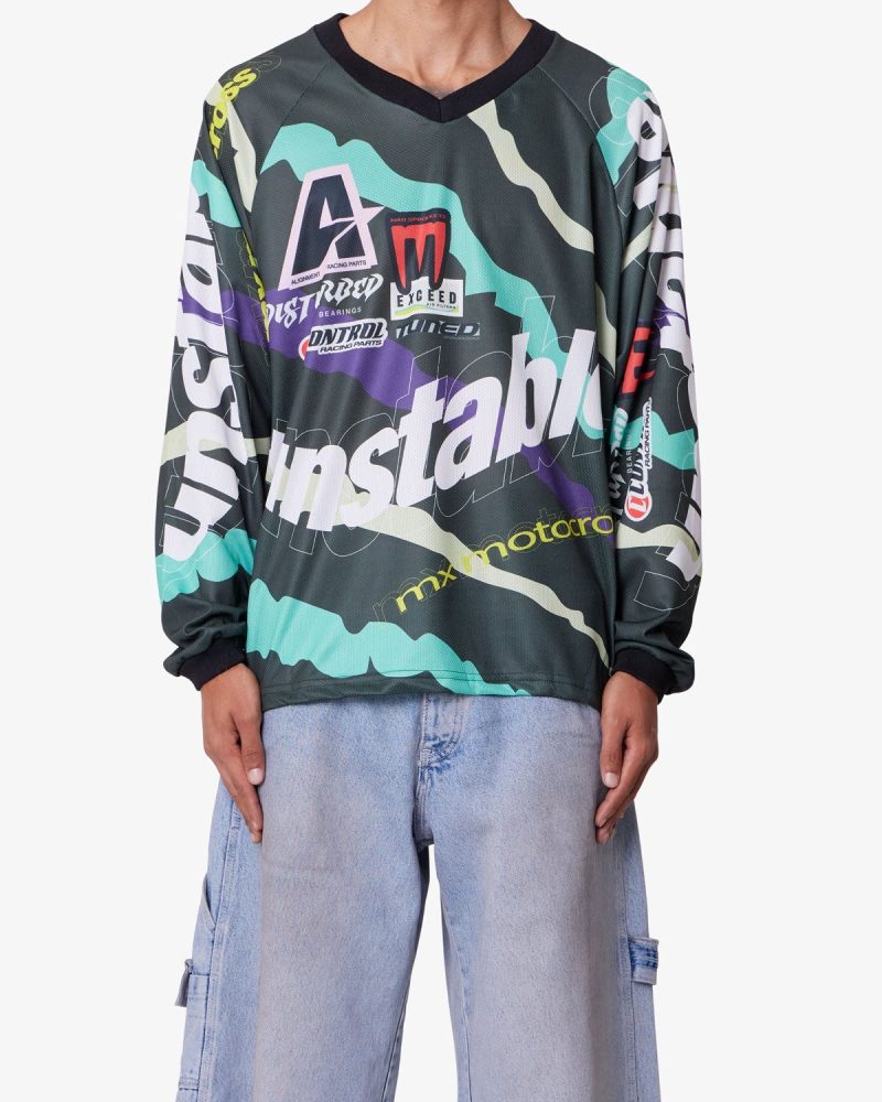 Unstable Moto Shirt - Mint Multi