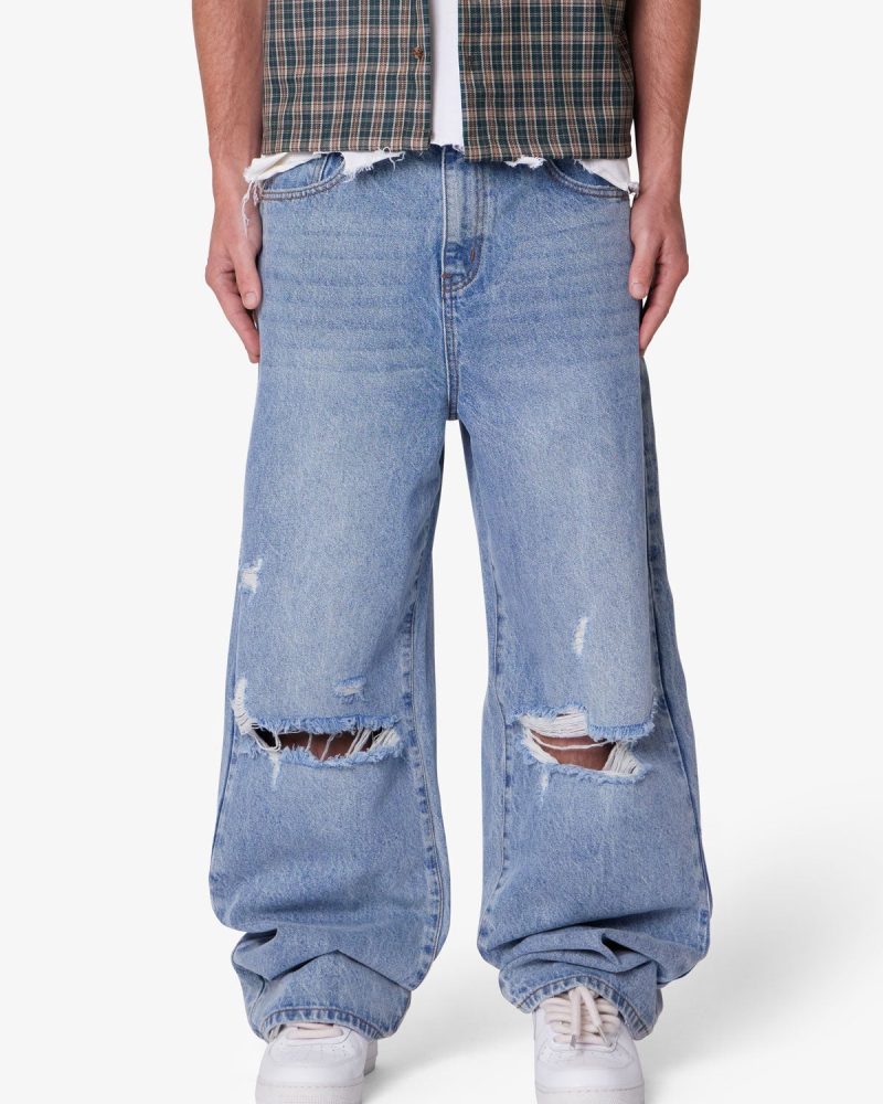 Baggy Blowout Denim - Washed Vintage Blue