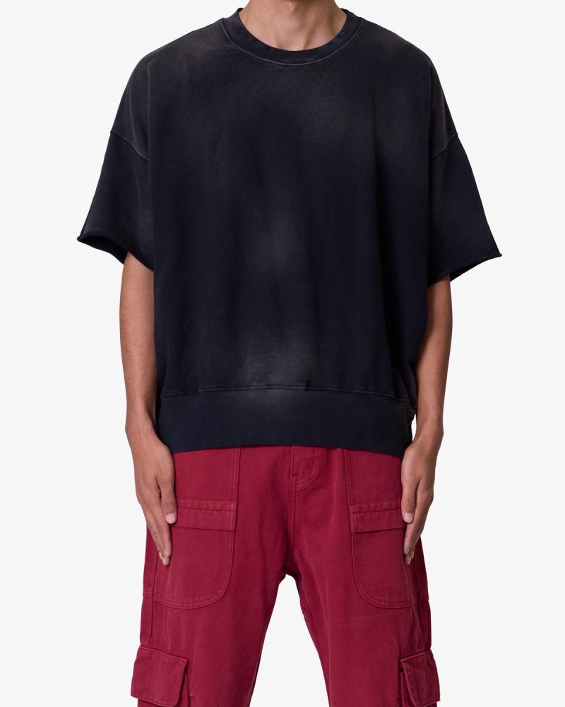 Oversized Crewneck Tee - Washed Black