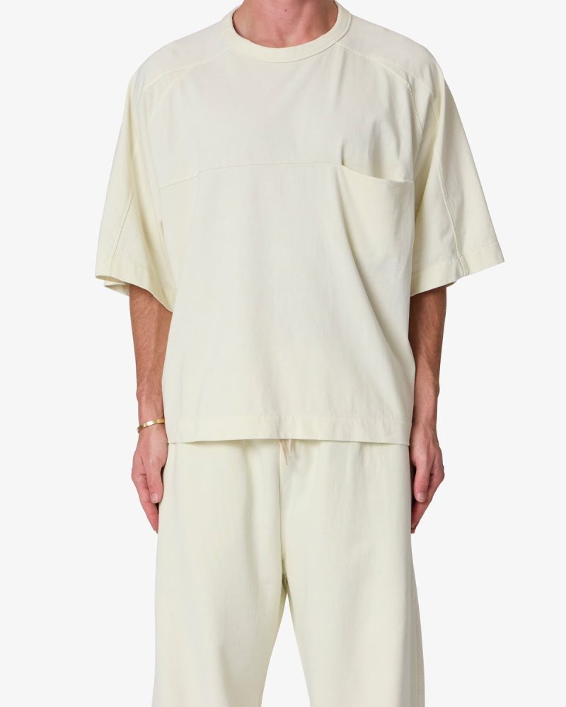 Paneled Hidden Pocket Tee - Off White