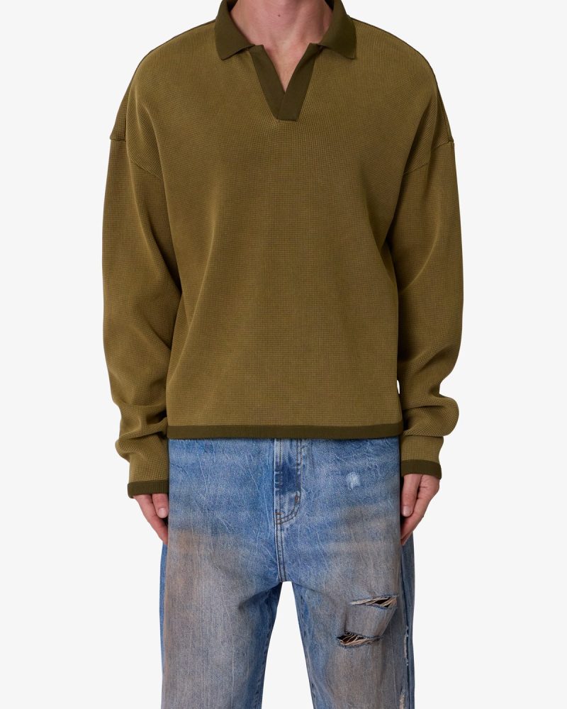 Polo Thermal L/S Shirt - Dark Olive