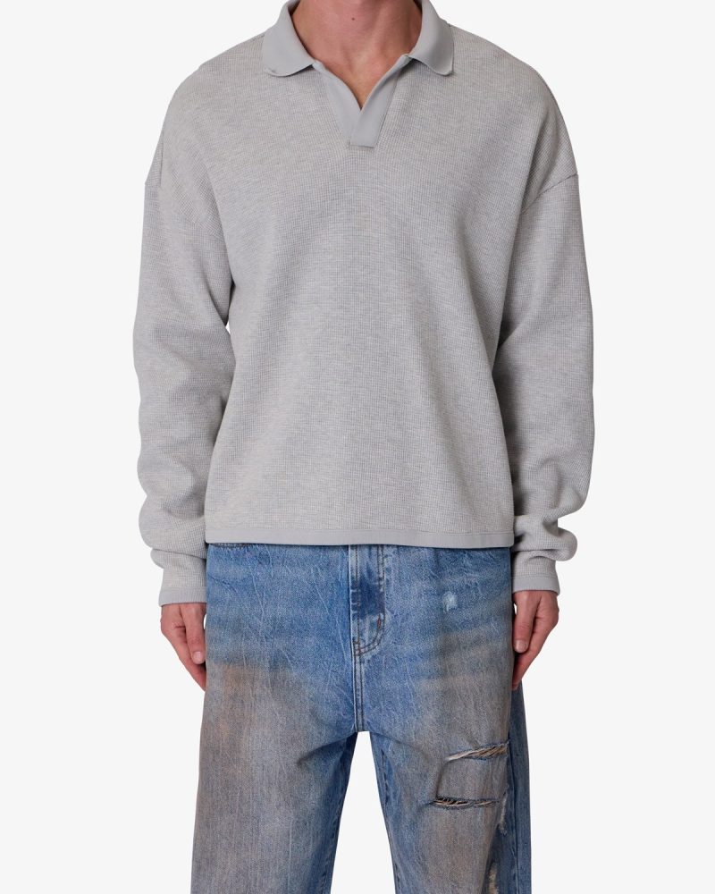 Polo Thermal L/S Shirt - Heather Grey