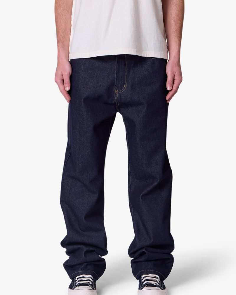 Raw Baggy Denim - Rinsed Indigo