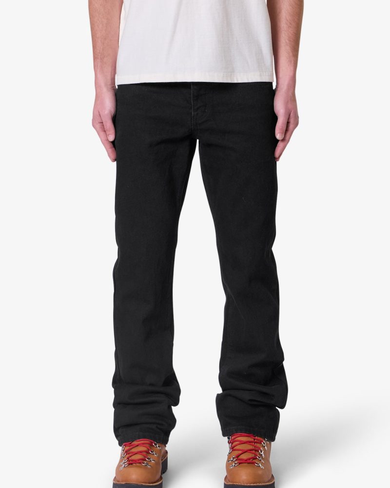 Raw Bootcut Denim - Rinsed Black