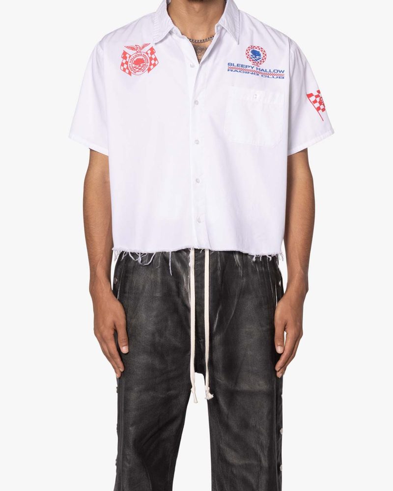 SHRC Pit Crew Cropped Shirt - White
