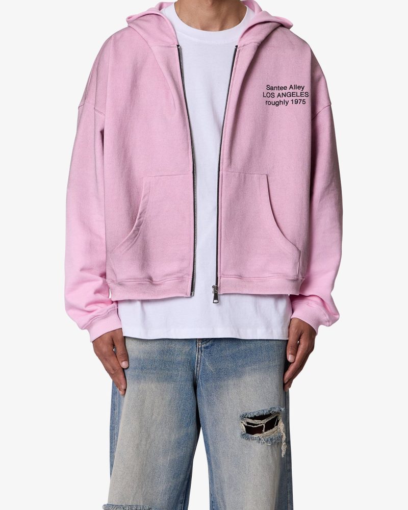 Santee Alley Zip Up Hoodie - Pink