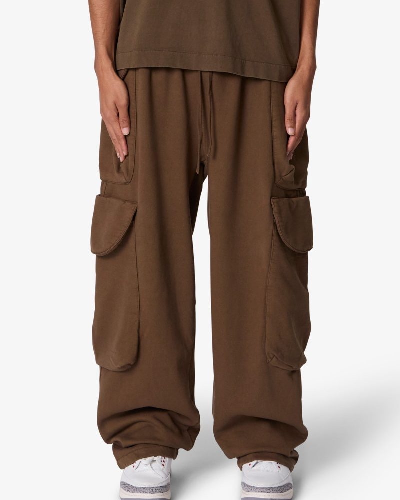Side Cargo Pocket Sweatpants - Olive