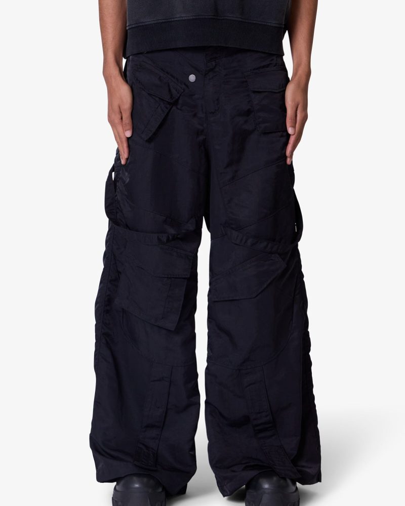 Strapped Up Raver Double Cargo Pants - Black