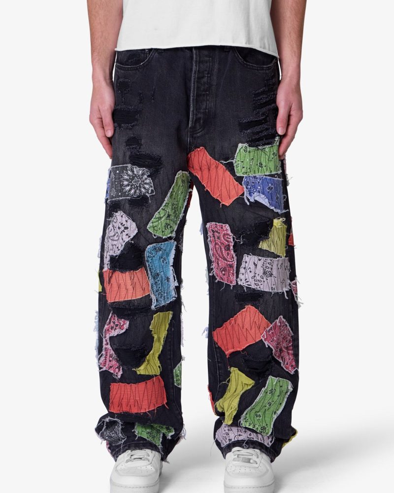 Ultra Baggy Bandana Patch Denim - Washed Black