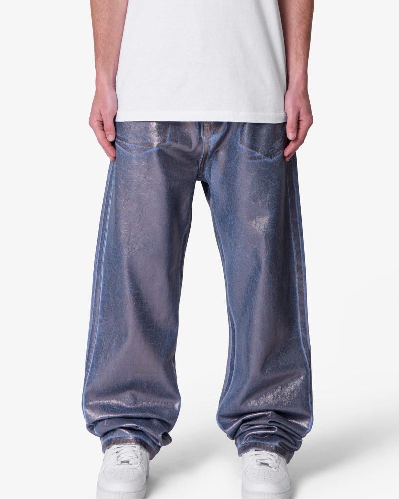 Ultra Baggy Chrome Sprayed Denim - Blue/Silver