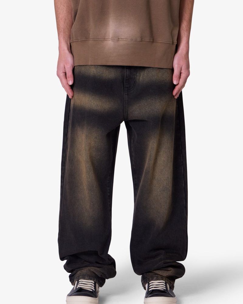 Ultra Baggy Dried Denim - Washed Black