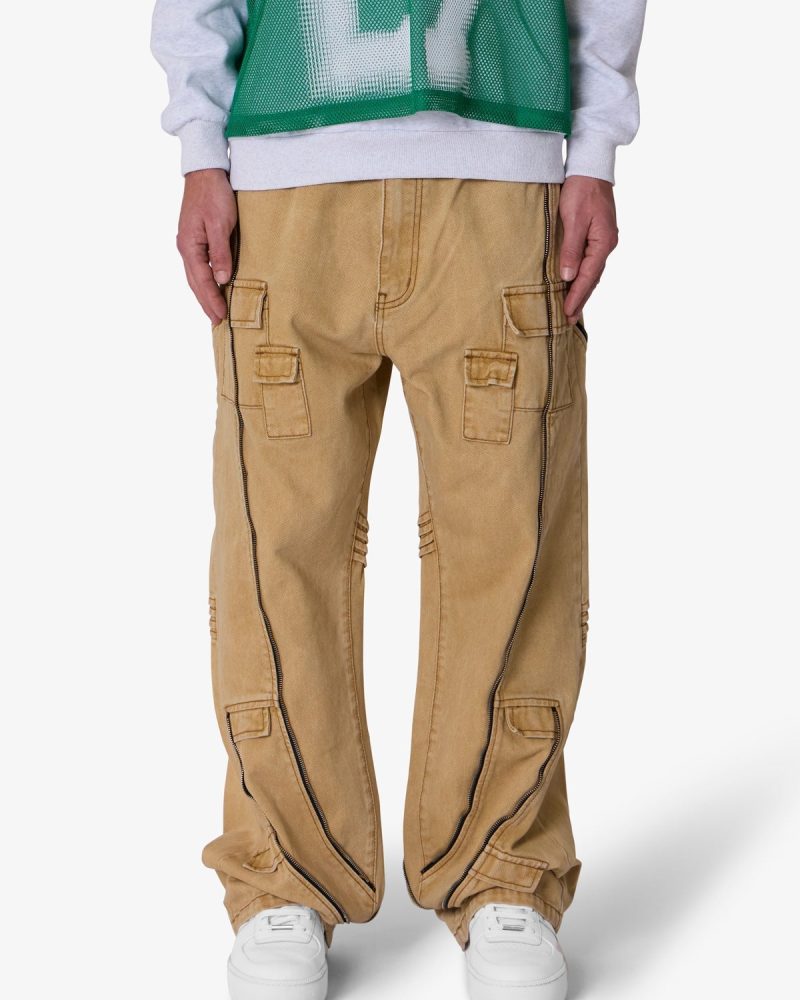 Ultra Baggy Grid Lock Denim - Brown