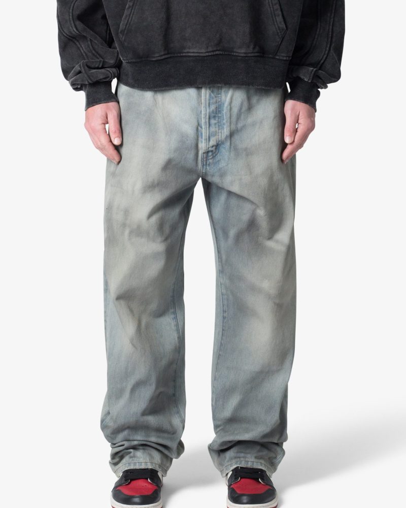 Ultra Baggy Oil Stain Denim - Vintage Blue