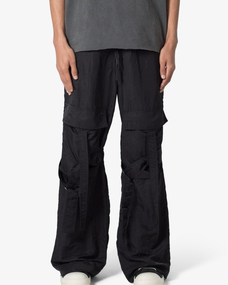 Ultra Baggy Strap Cargo Pants - Black