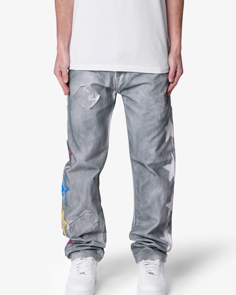 V720 Dirty Star Mailbag Denim - White