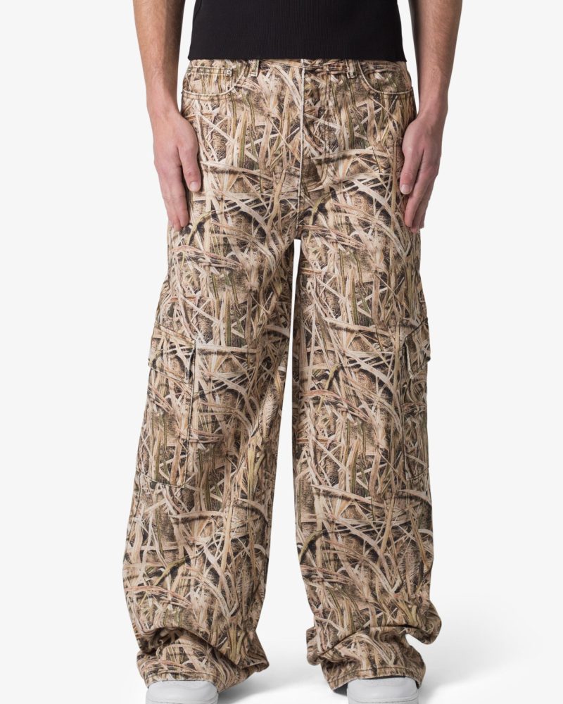 Void Baggy Cargo Denim - Grass Camo
