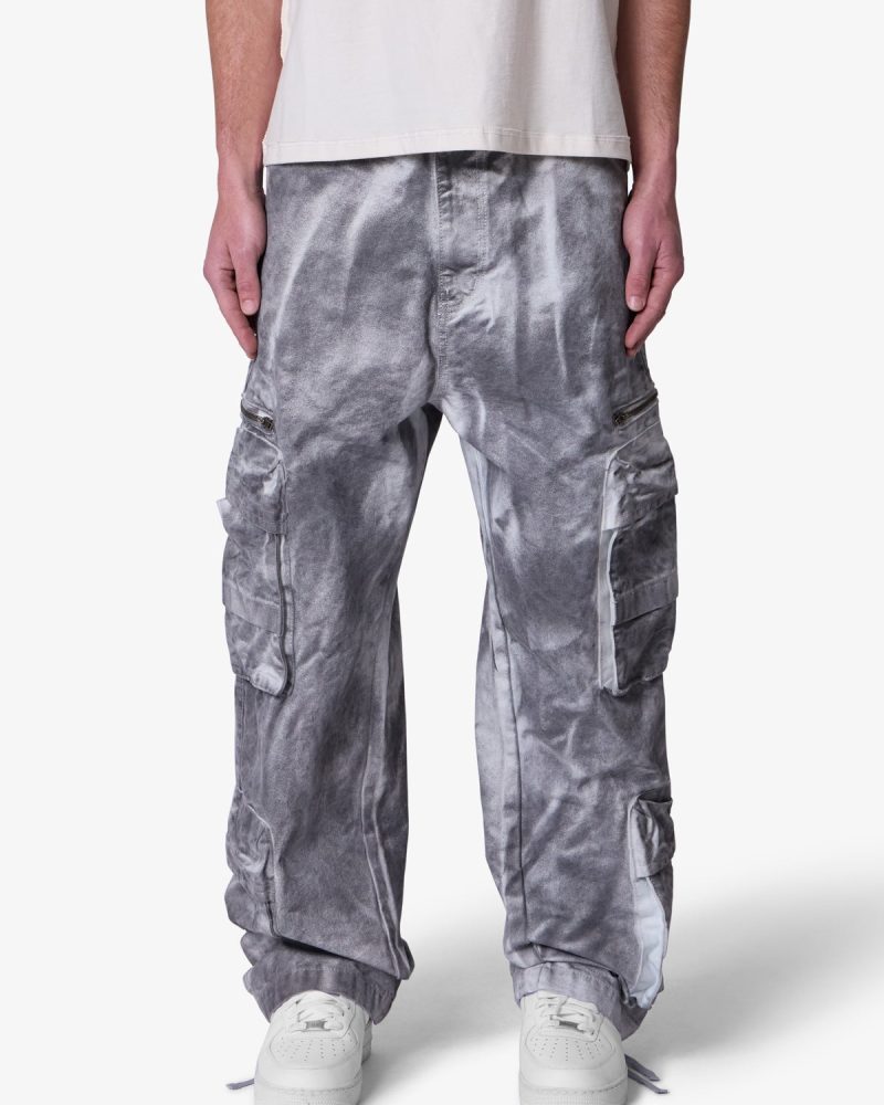 Washed Pocket Cargo Pants - Grey