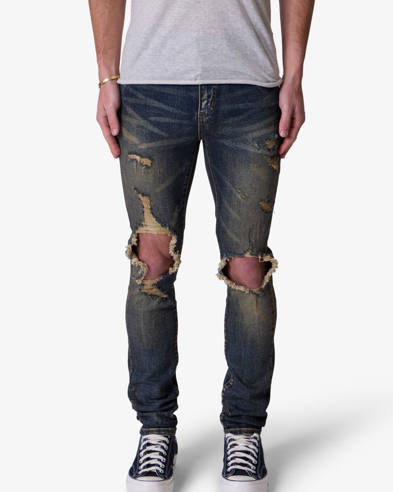 X738 Chewed Up Denim - Stone Washed Shadow