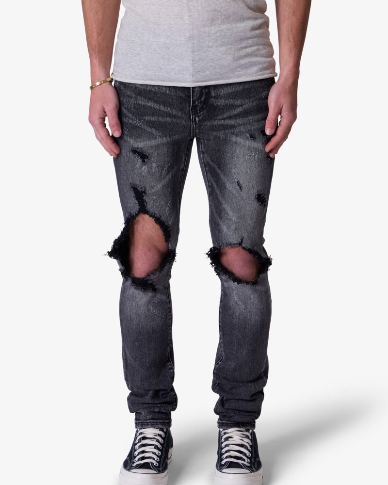 X738 Chewed Up Denim - Washed Black